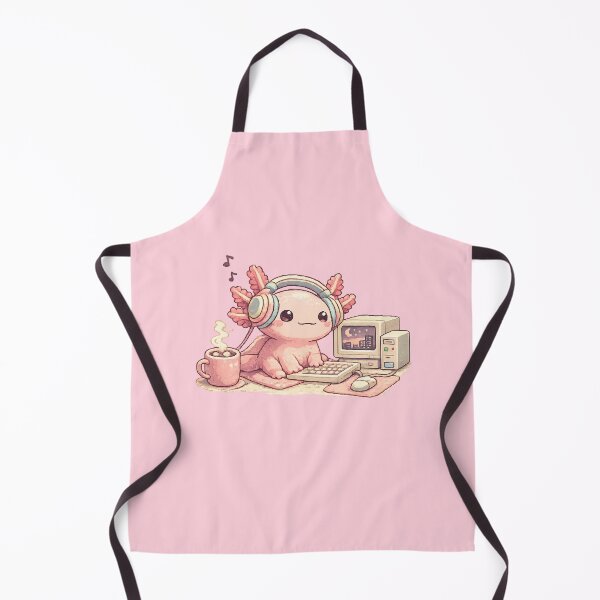 Item preview, Kawaii Lo-Fi Axolotl Gamer with Headphones designed and sold by Bratak.
