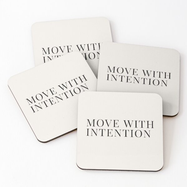 Item preview, Move With Intention Minimalist Quote  designed and sold by BestVarieties.
