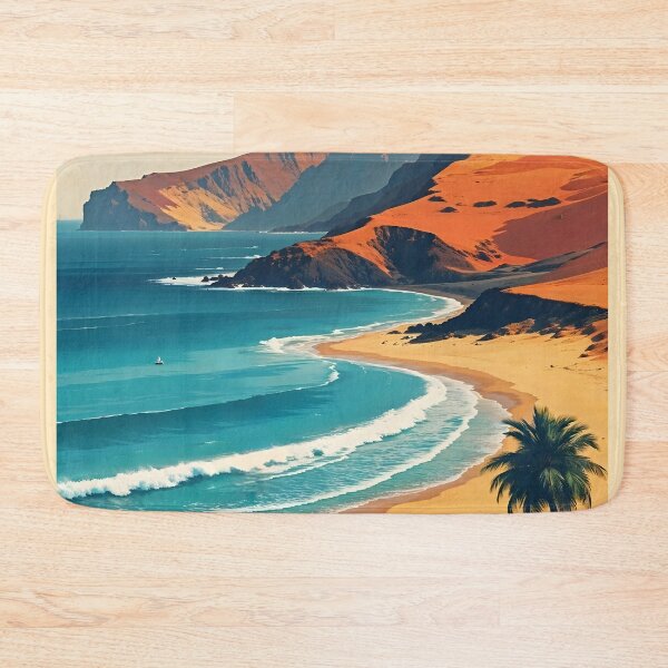 Item preview, Retro Fuerteventura Travel Art – Surf & Sun Nostalgia designed and sold by Ceemko's Vintage Corner.