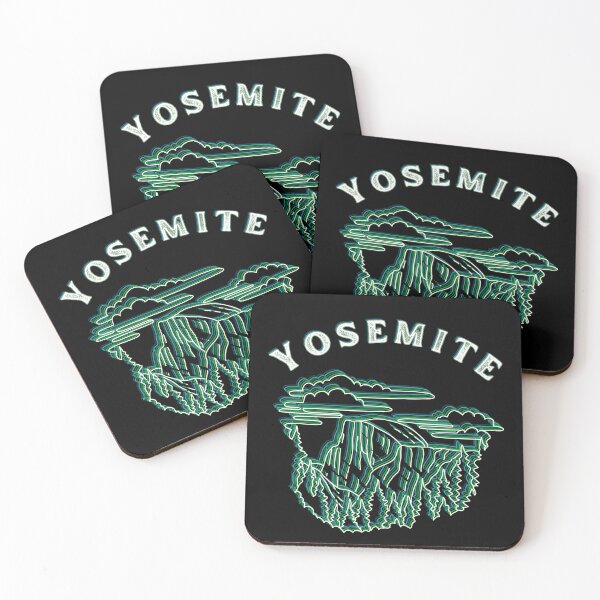 Item preview, Yosemite Half Dome Retro Echo Line Art - Vintage National Park Style designed and sold by SunandShade.