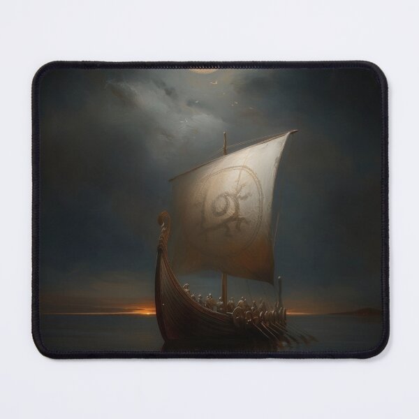 Item preview, Moonlit Viking Ship designed and sold by NordicDreams.