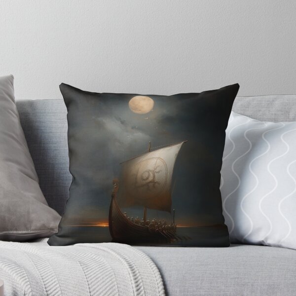 Item preview, Moonlit Viking Ship designed and sold by NordicDreams.