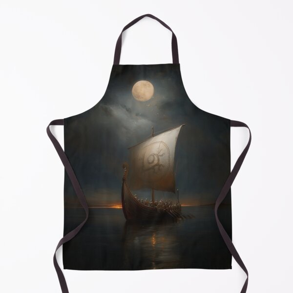 Item preview, Moonlit Viking Ship designed and sold by NordicDreams.