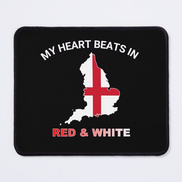 Item preview, England Three Lions - My Heart Beats in Red and White designed and sold by FancifulDesign.