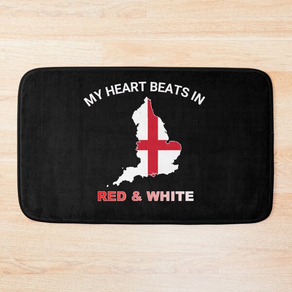 Item preview, England Three Lions - My Heart Beats in Red and White designed and sold by FancifulDesign.