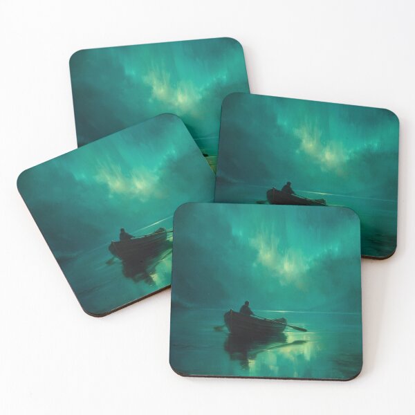 Item preview, Boat Beneath Aurora designed and sold by NordicDreams.