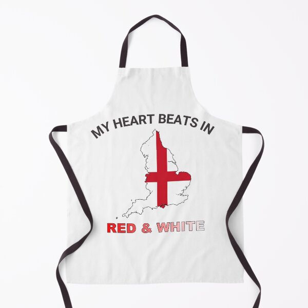 Item preview, England Three Lions - My Heart Beats in Red and White designed and sold by FancifulDesign.