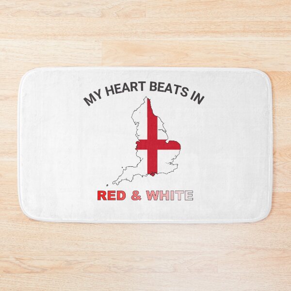 Item preview, England Three Lions - My Heart Beats in Red and White designed and sold by FancifulDesign.