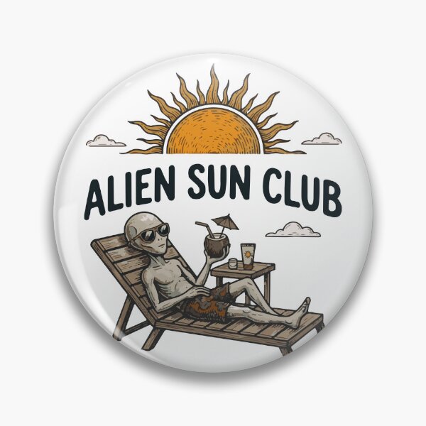Item preview, Alien Sun Club | Dark font version designed and sold by heptenart.