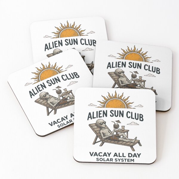 Item preview, Alien Sun Club | Dark font version designed and sold by heptenart.