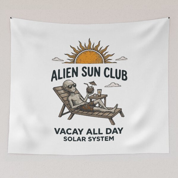 Item preview, Alien Sun Club | Dark font version designed and sold by heptenart.