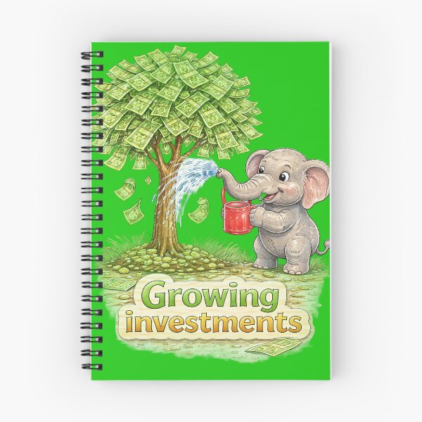 Item preview, Growing Investments Elephant Sticker – Cute Money Tree Finance Art designed and sold by Felixuss.