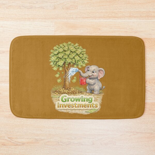 Item preview, Growing Investments Elephant Sticker – Cute Money Tree Finance Art designed and sold by Felixuss.