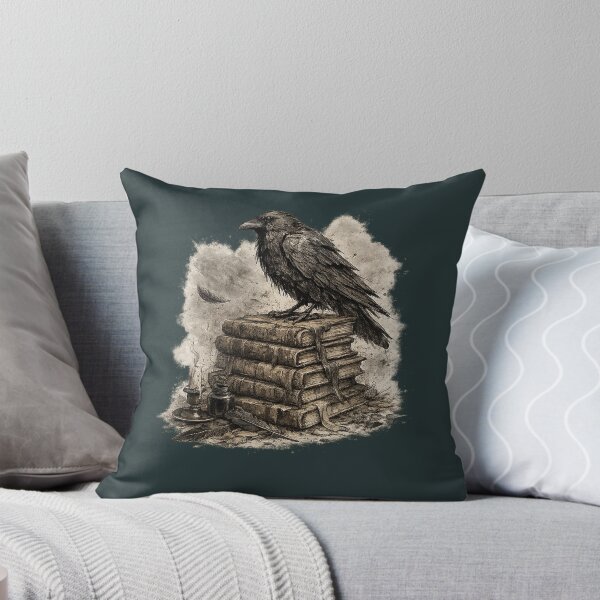 Item preview, Dark Academia Raven & Books - Moody Ink Sketch designed and sold by Bratak.