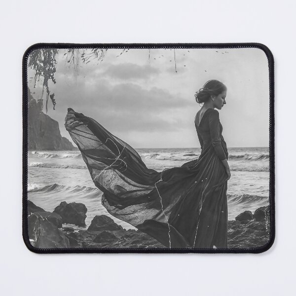 Item preview, Woman By Sea Black and White designed and sold by PyxieZen.