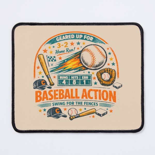 Item preview, Baseball Action Vintage Retro Sports Art designed and sold by SplashTastic.