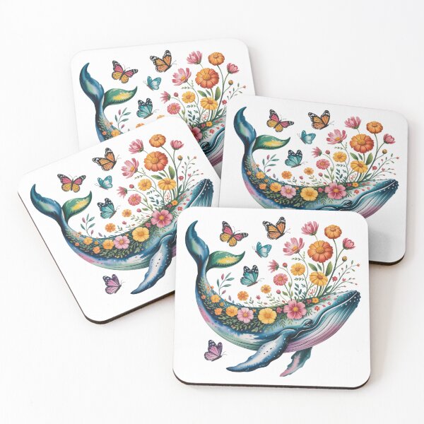 Item preview, Floral Whale and Butterflies designed and sold by jkrphoto.