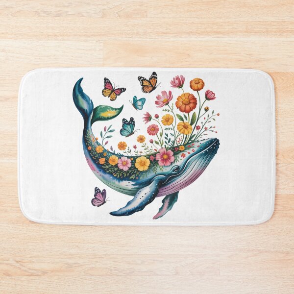 Item preview, Floral Whale and Butterflies designed and sold by jkrphoto.