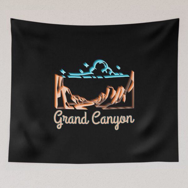 Item preview, Grand Canyon National Park Retro Echo Line Art - Vintage Arizona Travel Design designed and sold by SunandShade.