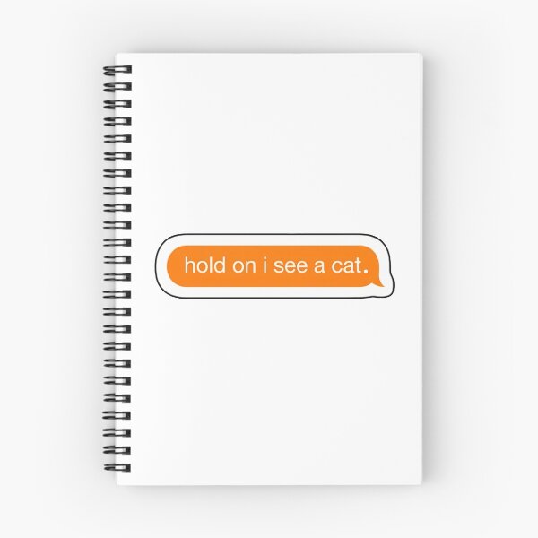 Item preview, Hold On I See A Cat Meme Sticker Funny Text Message Aesthetic Orange iMessage Style Viral Cat Lover Sticker designed and sold by UmarSBazaaR.