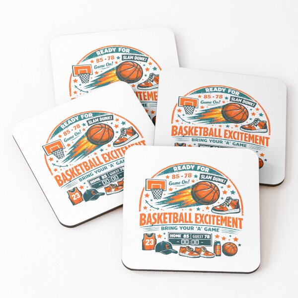 Item preview, Basketball Excitement Retro Slam Dunk Sports designed and sold by SplashTastic.
