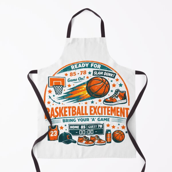 Item preview, Basketball Excitement Retro Slam Dunk Sports designed and sold by SplashTastic.