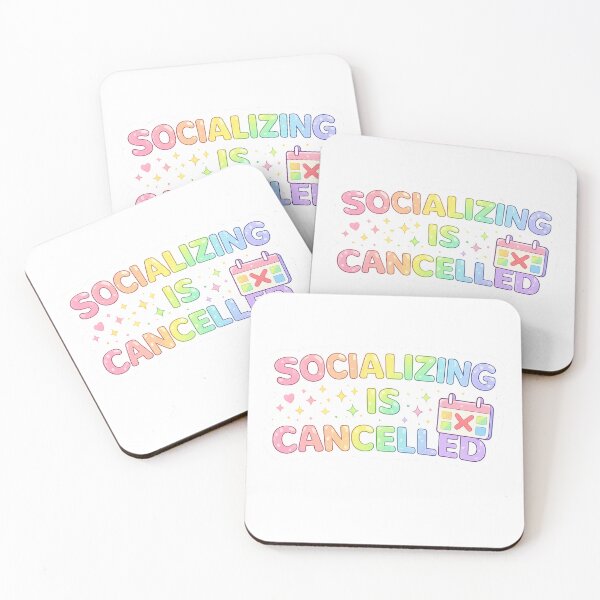 Item preview, Socializing Is Cancelled Sticker – Funny Anti Social Aesthetic Sticker designed and sold by CutePlix.