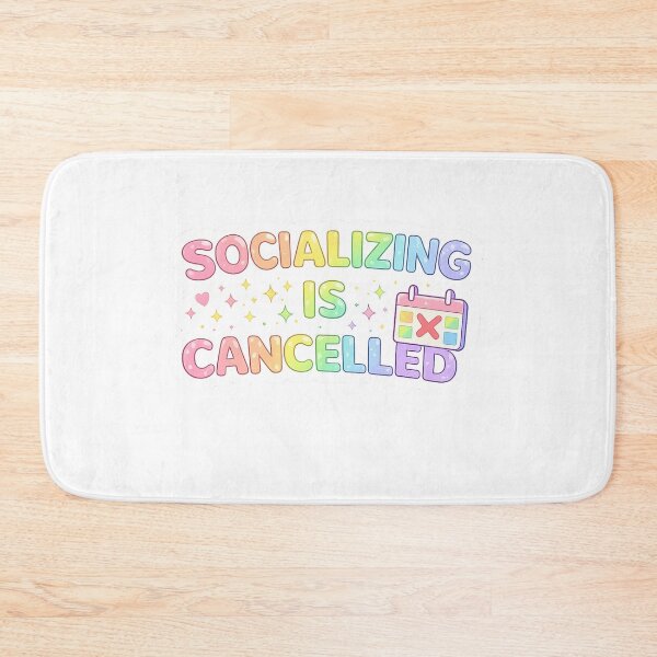 Item preview, Socializing Is Cancelled Sticker – Funny Anti Social Aesthetic Sticker designed and sold by CutePlix.