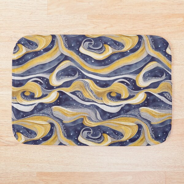 Item preview, Sunlit Waves Seamless Ocean Pattern designed and sold by MoxisWatercolor.