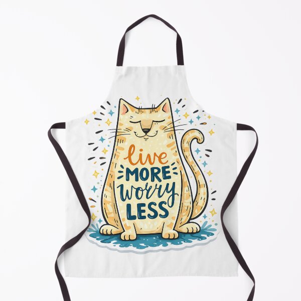 Item preview, Live More Worry Less Cat designed and sold by BeachBreezyVA.