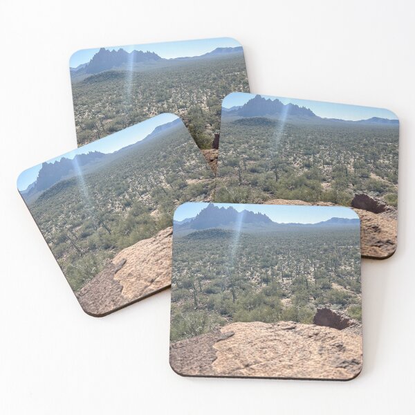 Item preview, Tucson Mountains Vista with Sun Flare and Saguaros designed and sold by AliveInTucson.