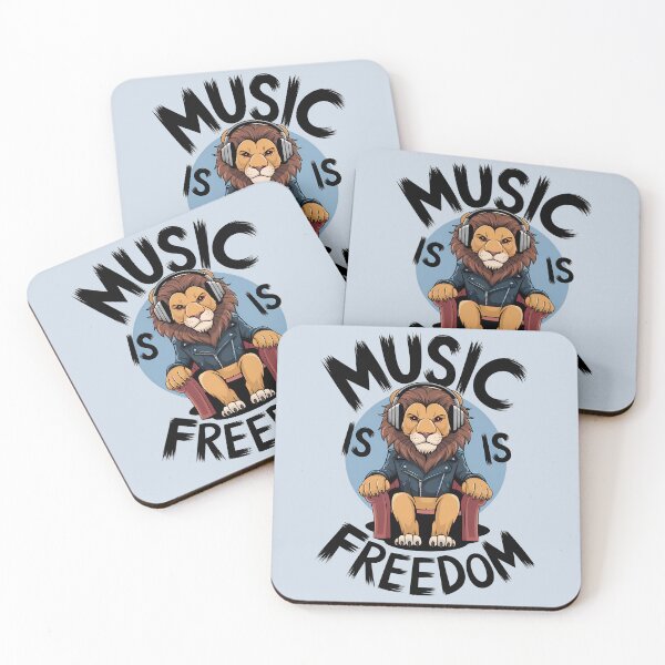 Item preview, Music Is Freedom – Lion with Headphones designed and sold by Art-Arcade6.