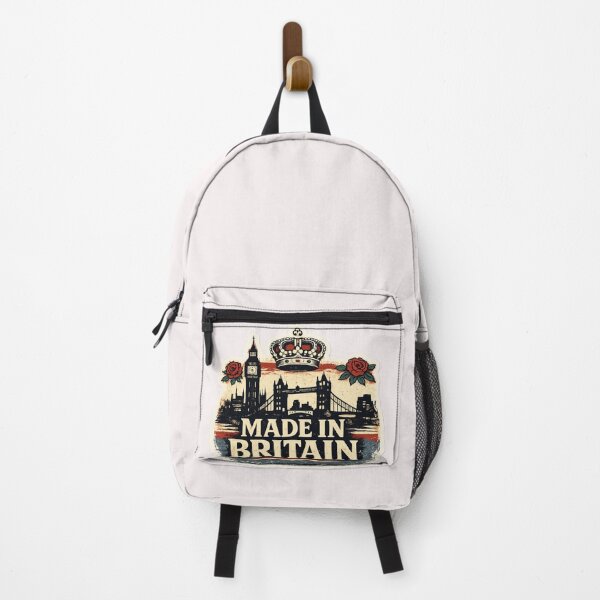 Item preview, Made in Britain Sticker | London Skyline Crown Rose UK British Pride Vintage Retro Decal designed and sold by irfanshikh.