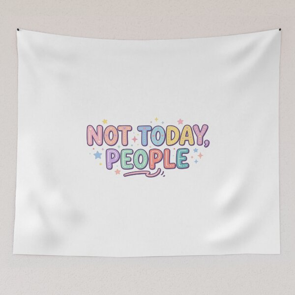 Item preview, Not Today People Sticker – Funny Introvert Mood Cute Sticker designed and sold by CutePlix.