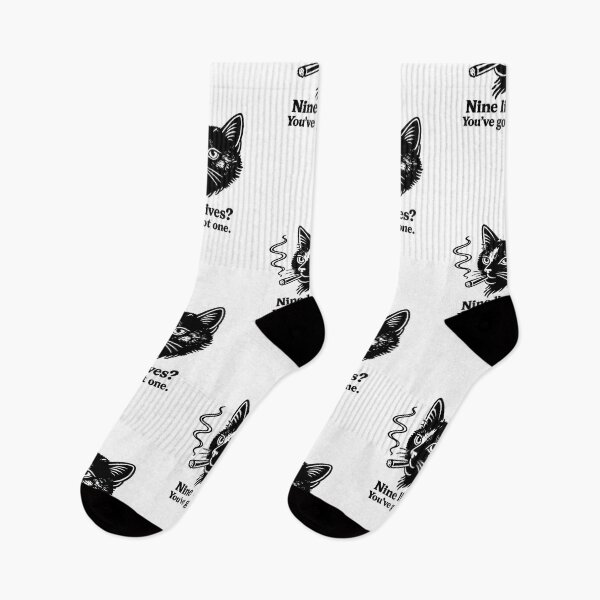 Item preview, Funny Smoking cat anti-smoking campaign nine lives  designed and sold by MyPassionWorld.