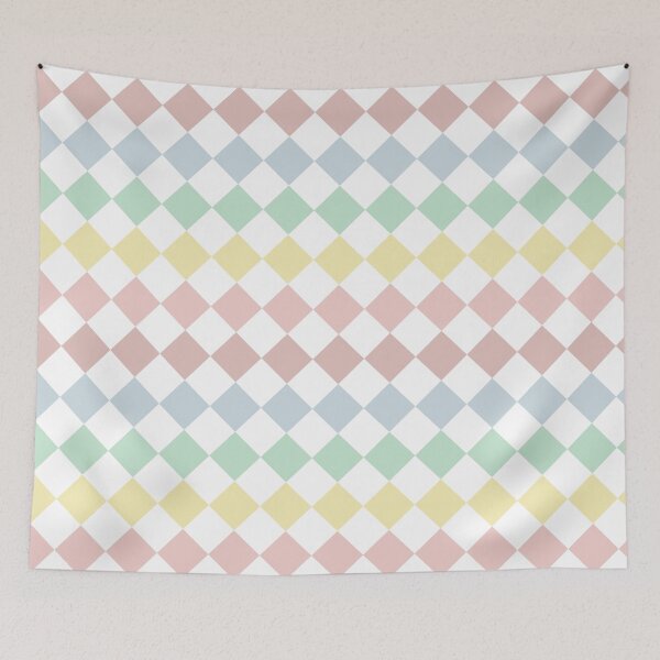 Item preview, Soft Pastel Diamond Grid Decor | Minimal Geometric Pattern designed and sold by Mellowtint Studio.