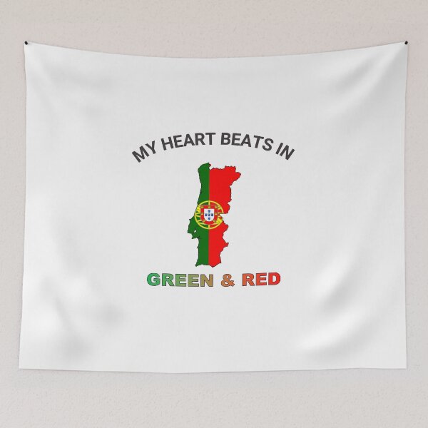Item preview, Portugal Barcelos Rooster - My Heart Beats in Red Green designed and sold by FancifulDesign.