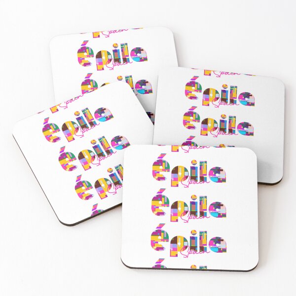 Item preview, Épila, Spain, Vibrant Abstract City Typography Art designed and sold by Wanderful-roads.