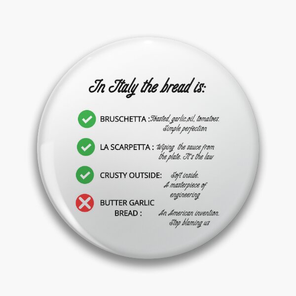 Item preview, Funny Italian Food Rules: The Bread Checklist Joke designed and sold by TheItaliandilemma.