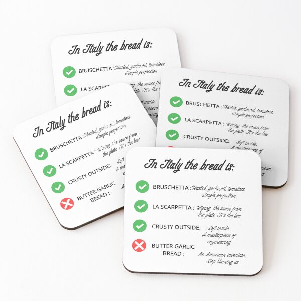 Item preview, Funny Italian Food Rules: The Bread Checklist Joke designed and sold by TheItaliandilemma.