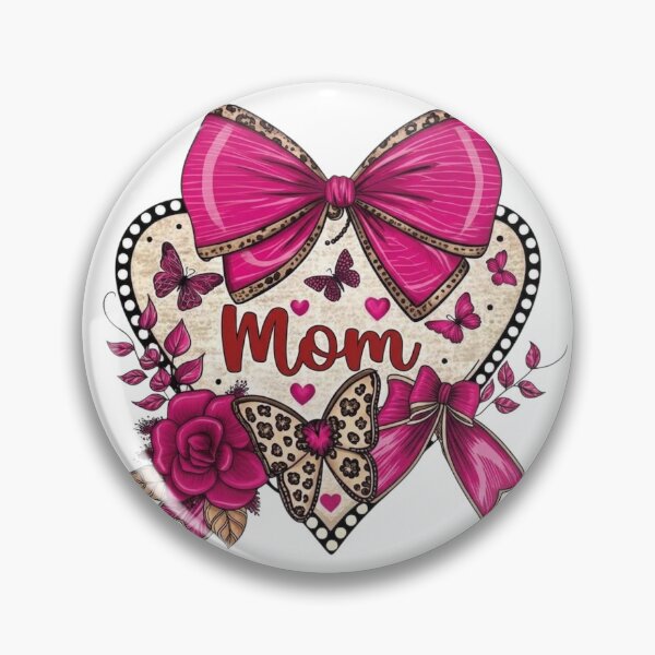 Item preview, Pink Floral Leopard Mom Heart – Stylish Mother’s Day Illustration designed and sold by Golden Threads Studio.