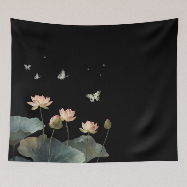 Item preview,  Lotus flowers and butterflies  designed and sold by uunaa.