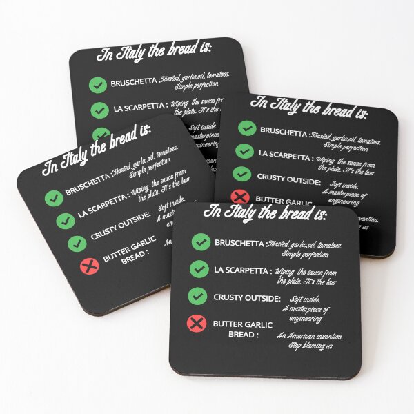 Item preview, Funny Italian Food Rules: The Bread Checklist Joke Black Version designed and sold by TheItaliandilemma.