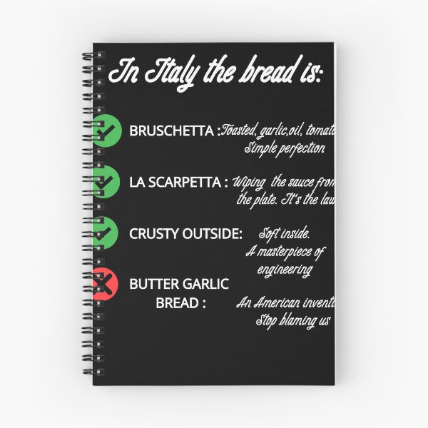 Item preview, Funny Italian Food Rules: The Bread Checklist Joke Black Version designed and sold by TheItaliandilemma.
