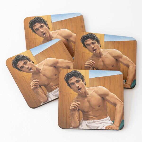 Item preview, Charles Melton in the sauna, wearing a towel (fan art) designed and sold by PopCultureAndStuff.