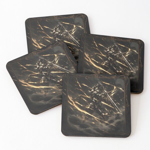 Item preview, Epic Golden Sword Strike Dark Fantasy Knight Gothic Anime Aesthetic designed and sold by MouradStudio.