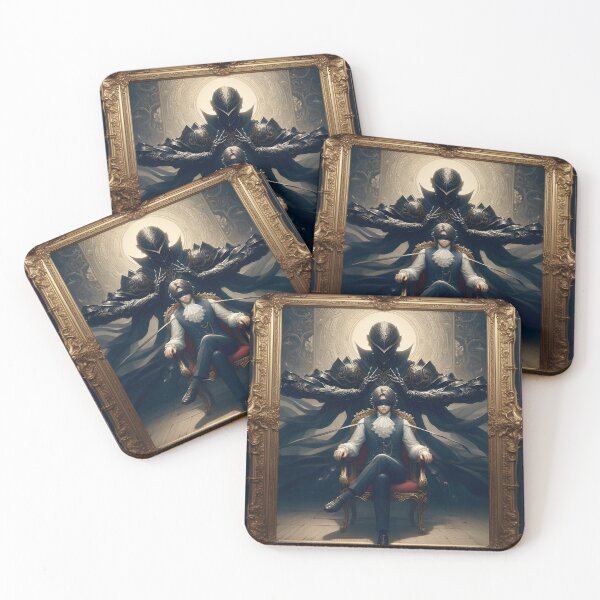 Item preview, Blindfolded Aristocrat and Shadow Guardian Dark Fantasy Anime Gothic Art designed and sold by MouradStudio.