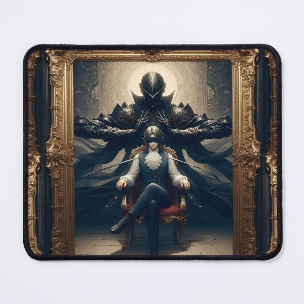 Item preview, Blindfolded Aristocrat and Shadow Guardian Dark Fantasy Anime Gothic Art designed and sold by MouradStudio.