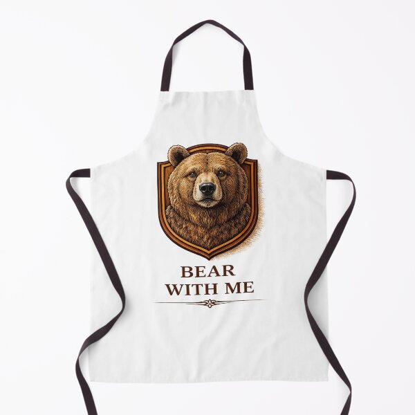 Item preview, Bear With Me – Vintage Taxidermy Bear Pun Illustration designed and sold by Grand Illusions.