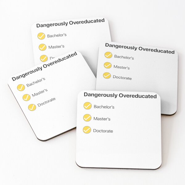 Item preview, Dangerously Overeducated Degrees Checklist | Graduation Gift designed and sold by ChaaiTee.